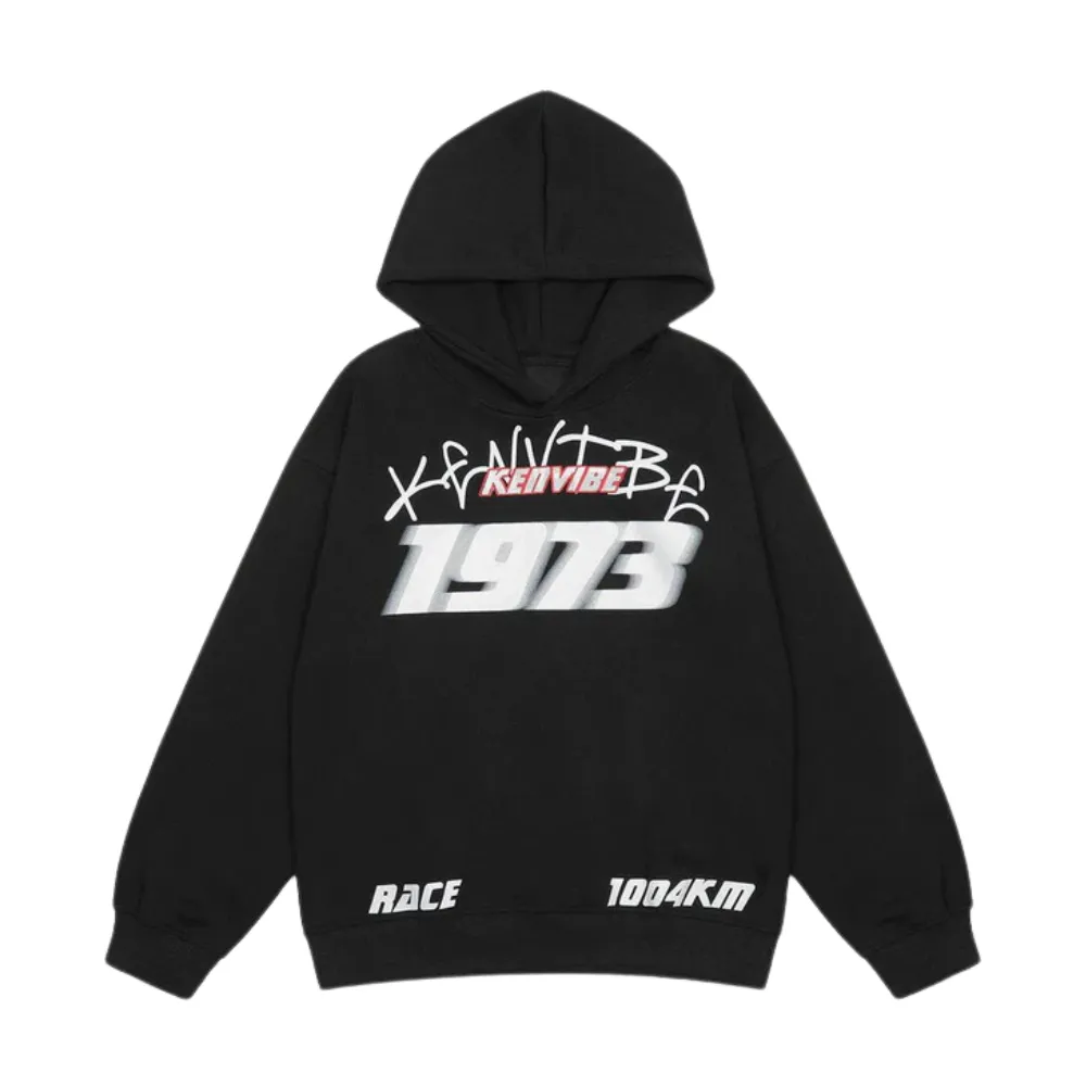 “Number Print Embroidered” Hoodie