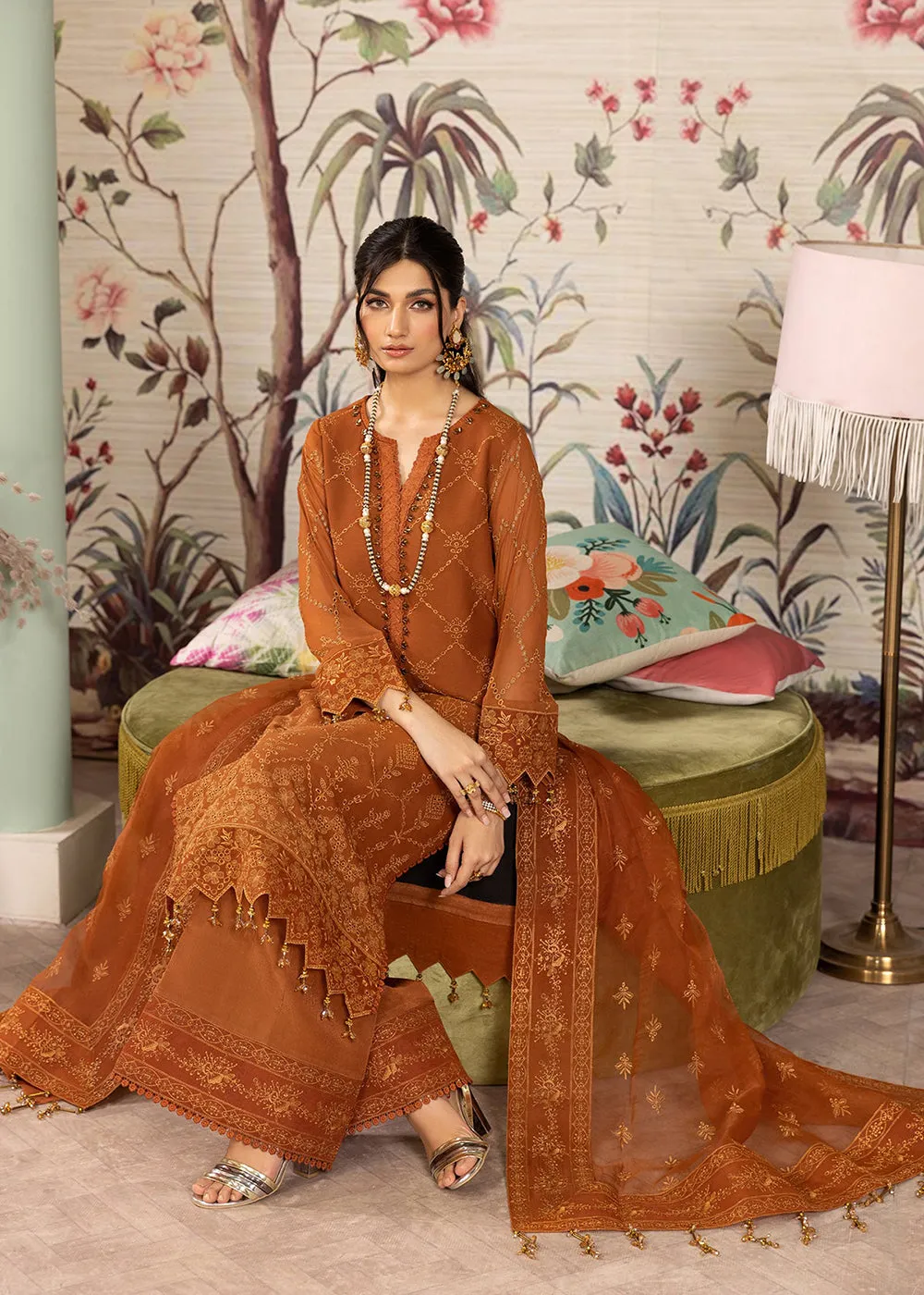 Orange Formal Suit - Alizeh - Dhaagay Formals '23 - V02D05 - Larisa