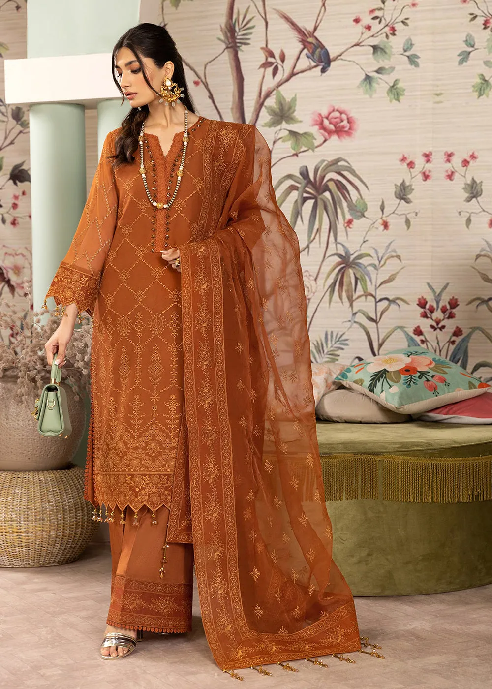 Orange Formal Suit - Alizeh - Dhaagay Formals '23 - V02D05 - Larisa