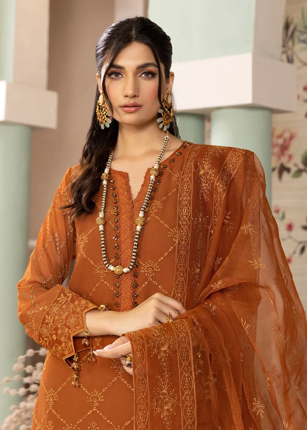 Orange Formal Suit - Alizeh - Dhaagay Formals '23 - V02D05 - Larisa