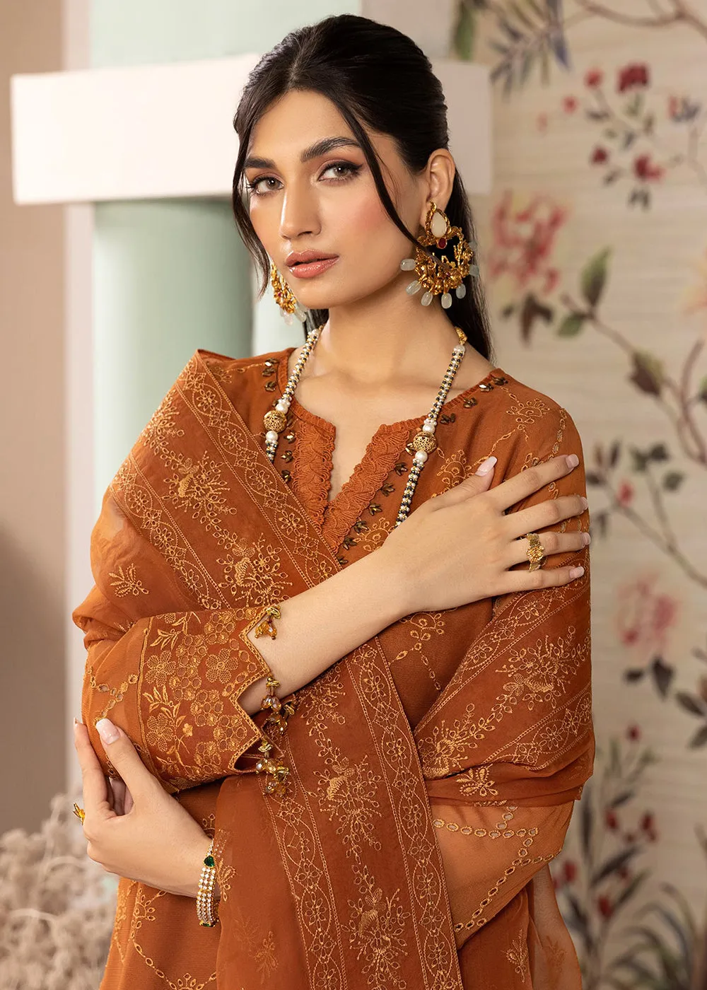 Orange Formal Suit - Alizeh - Dhaagay Formals '23 - V02D05 - Larisa