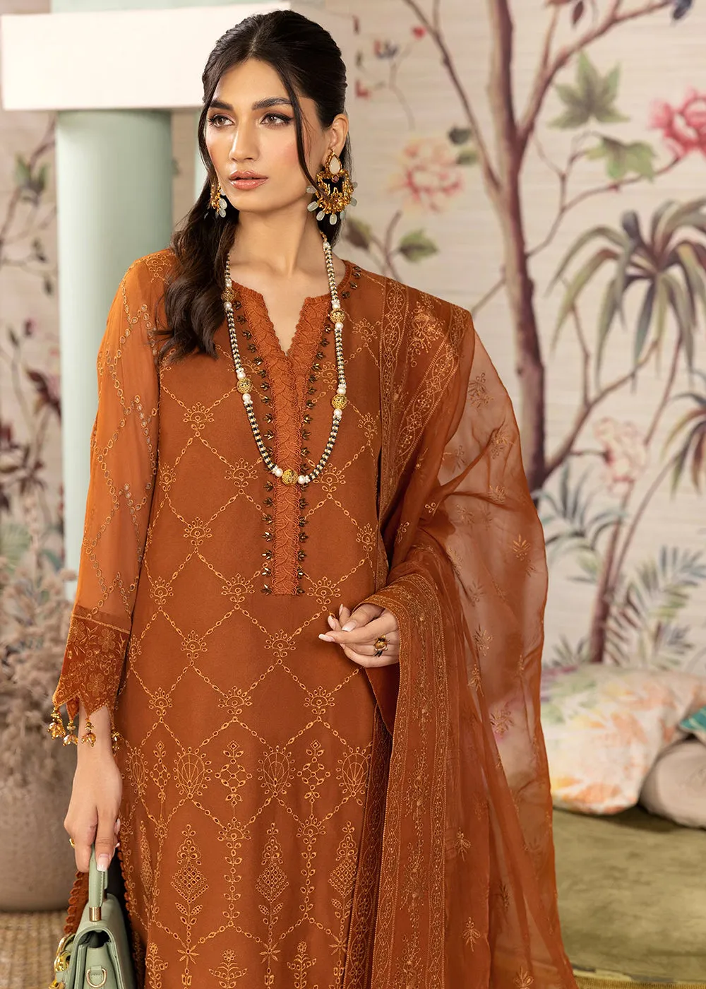 Orange Formal Suit - Alizeh - Dhaagay Formals '23 - V02D05 - Larisa