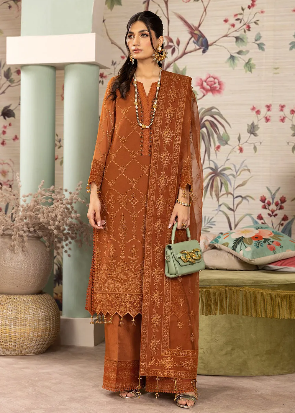 Orange Formal Suit - Alizeh - Dhaagay Formals '23 - V02D05 - Larisa