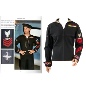 Original U.S. WWII Navy Aviation Ordnanceman First Class Dress Blue Uniform Jumper - As Seen in Book