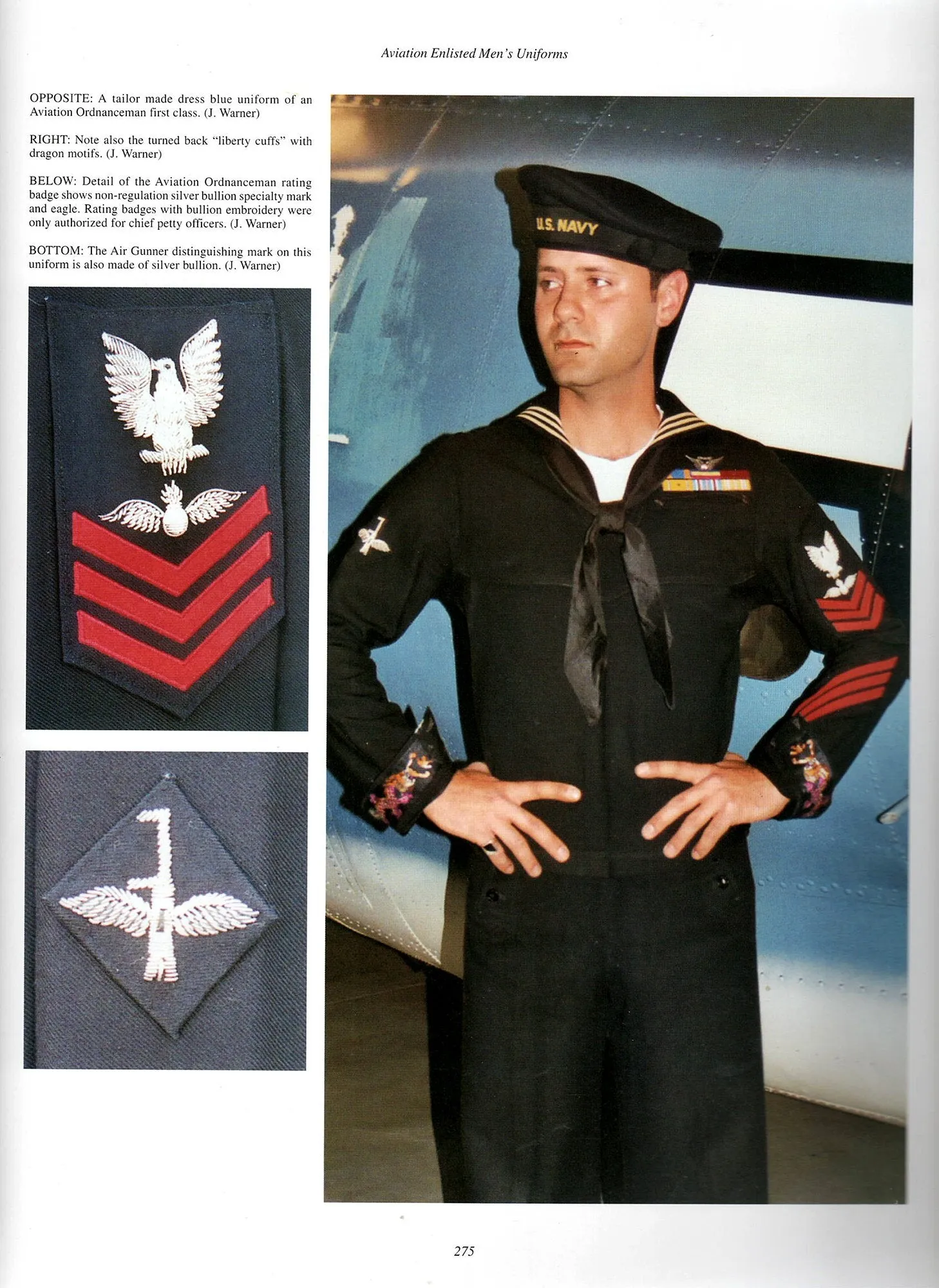 Original U.S. WWII Navy Aviation Ordnanceman First Class Dress Blue Uniform Jumper - As Seen in Book