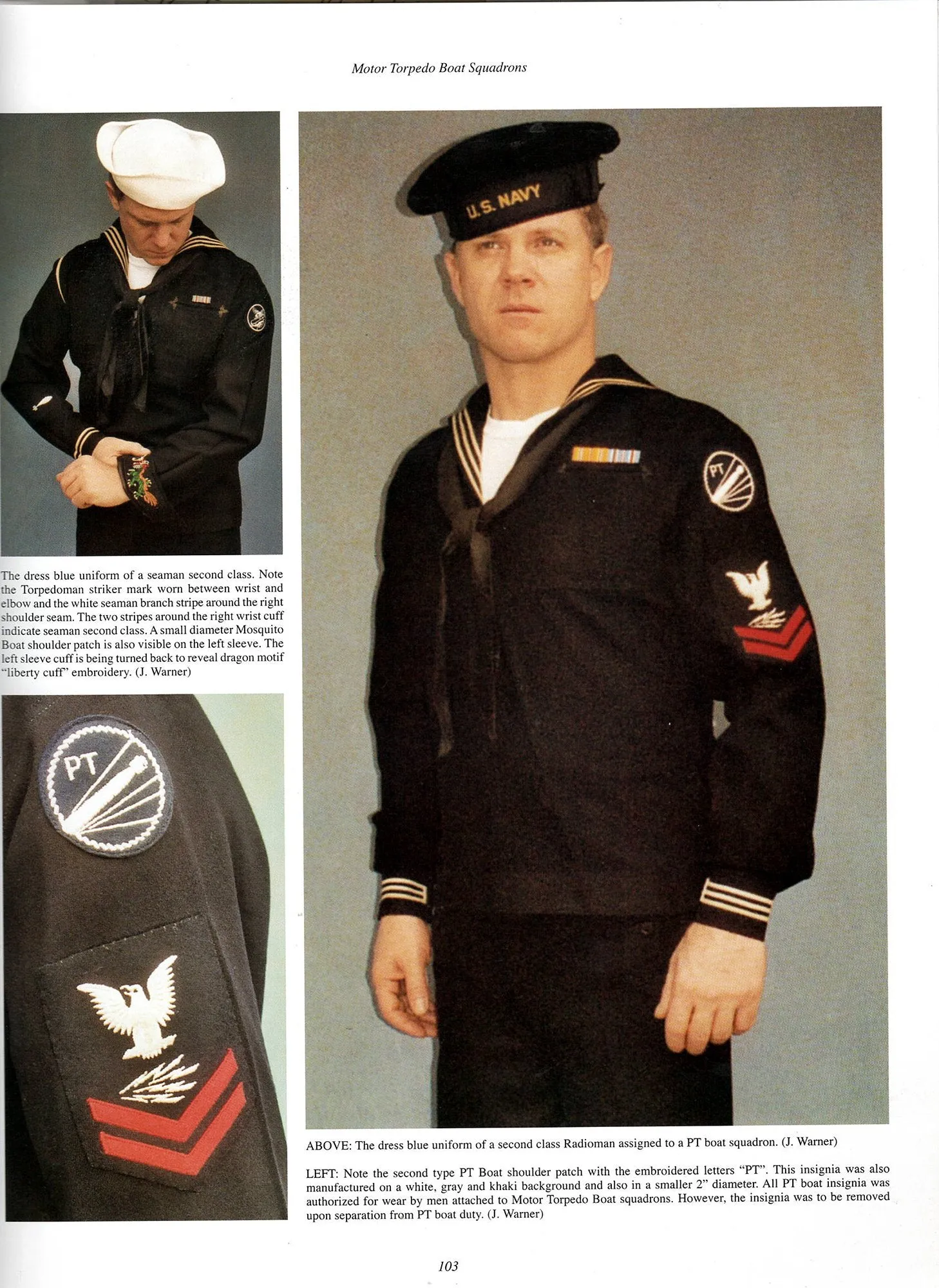 Original U.S. WWII Navy Radioman 2nd Class Assigned to PT Boat Squadron Dress Blue Uniform Jumper - As Seen in Book