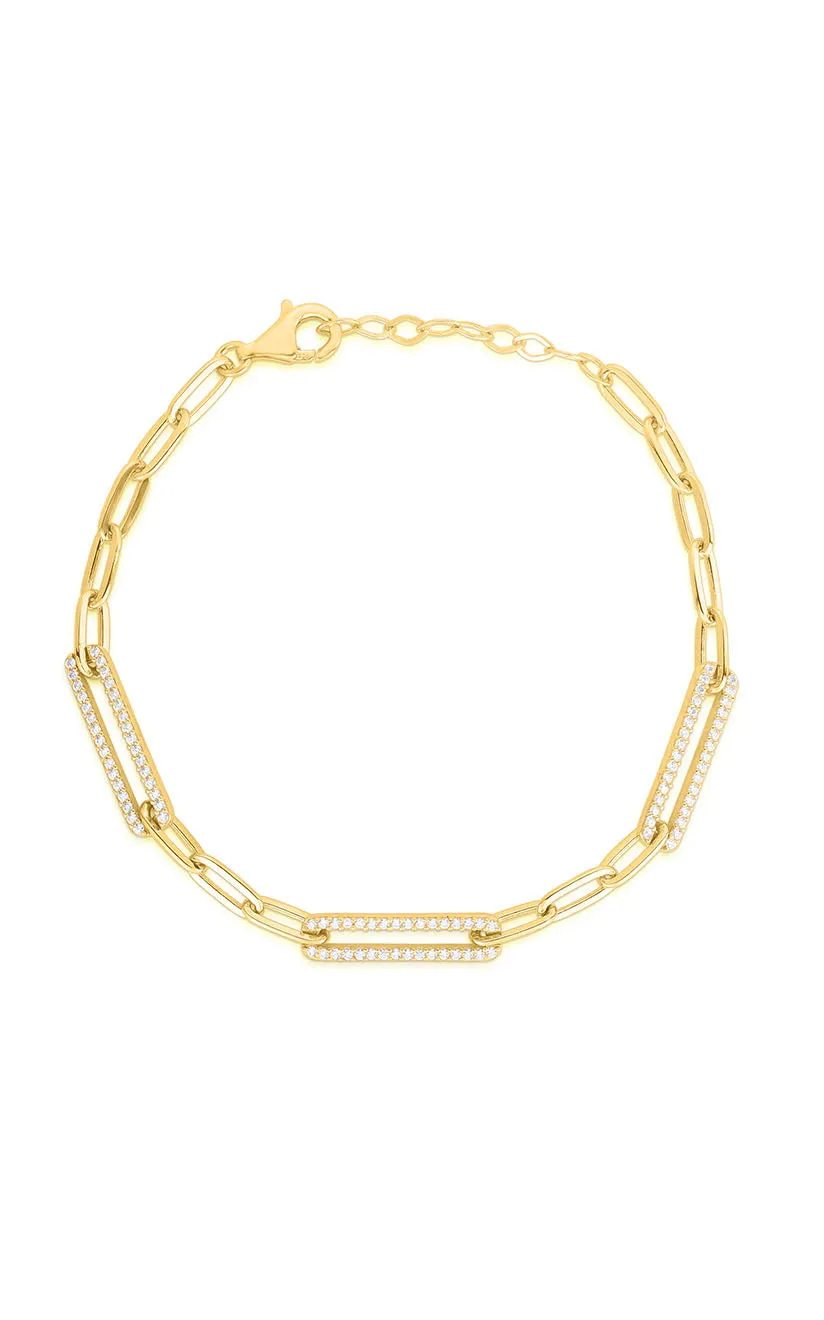 Paperclip Chain Link Bracelet