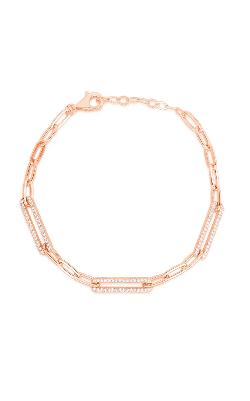 Paperclip Chain Link Bracelet