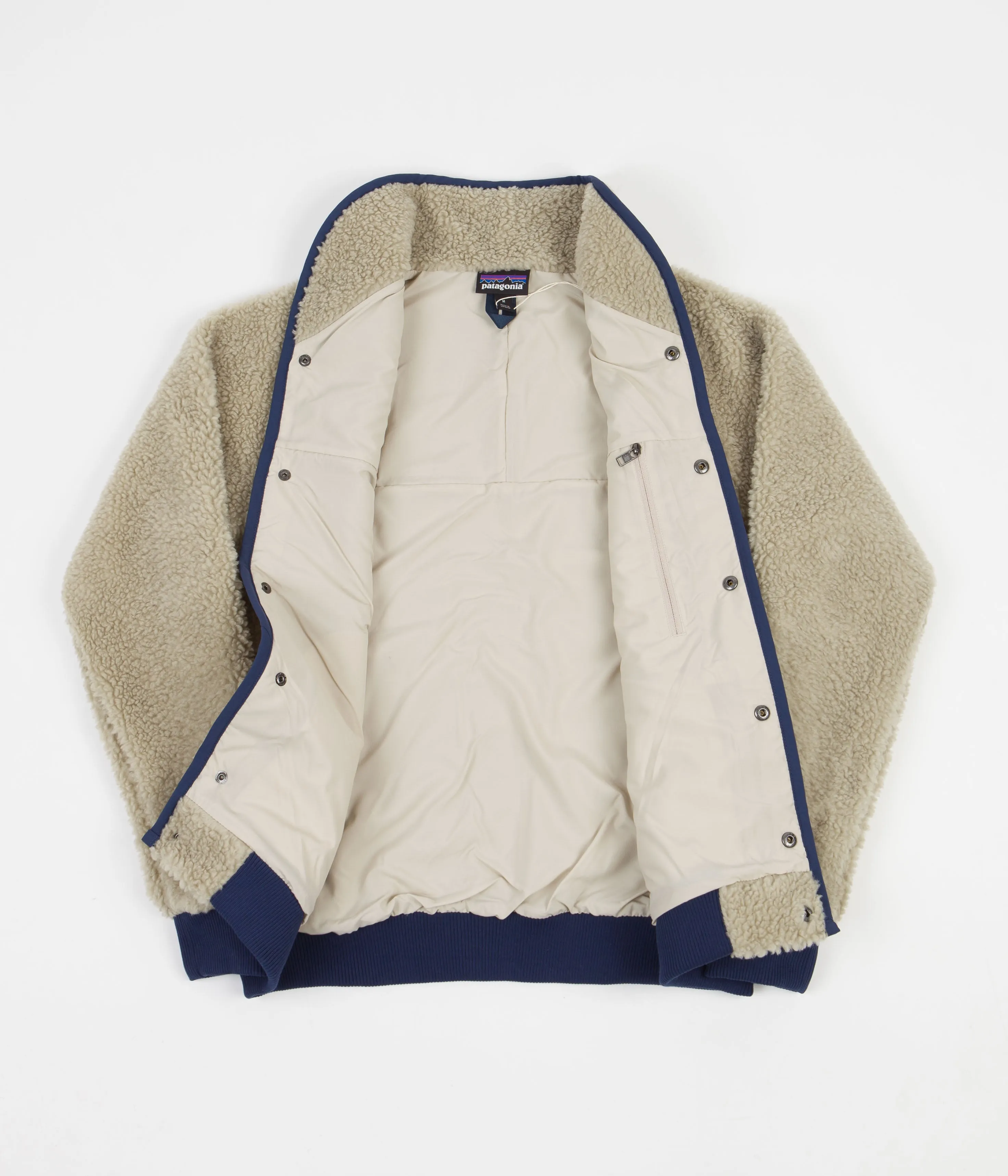 Patagonia Snap Front Retro Pile Fleece Jacket - Pelican