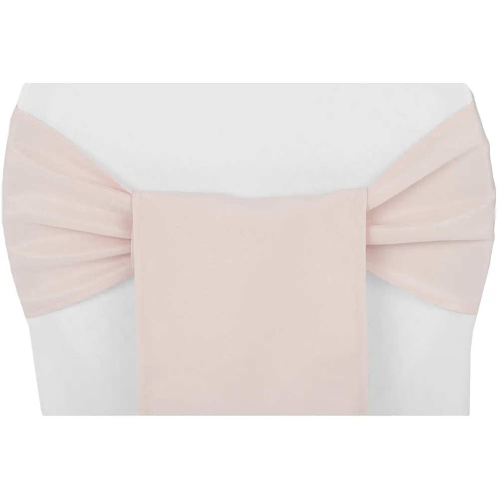 Polyester Chair Sash/Tie - Blush