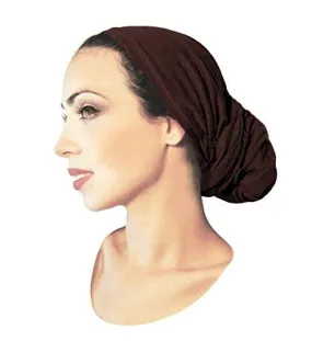 Pre-tied Headwear Versatile Ties Dark brown Bandana Tichel Head-scarf - 143