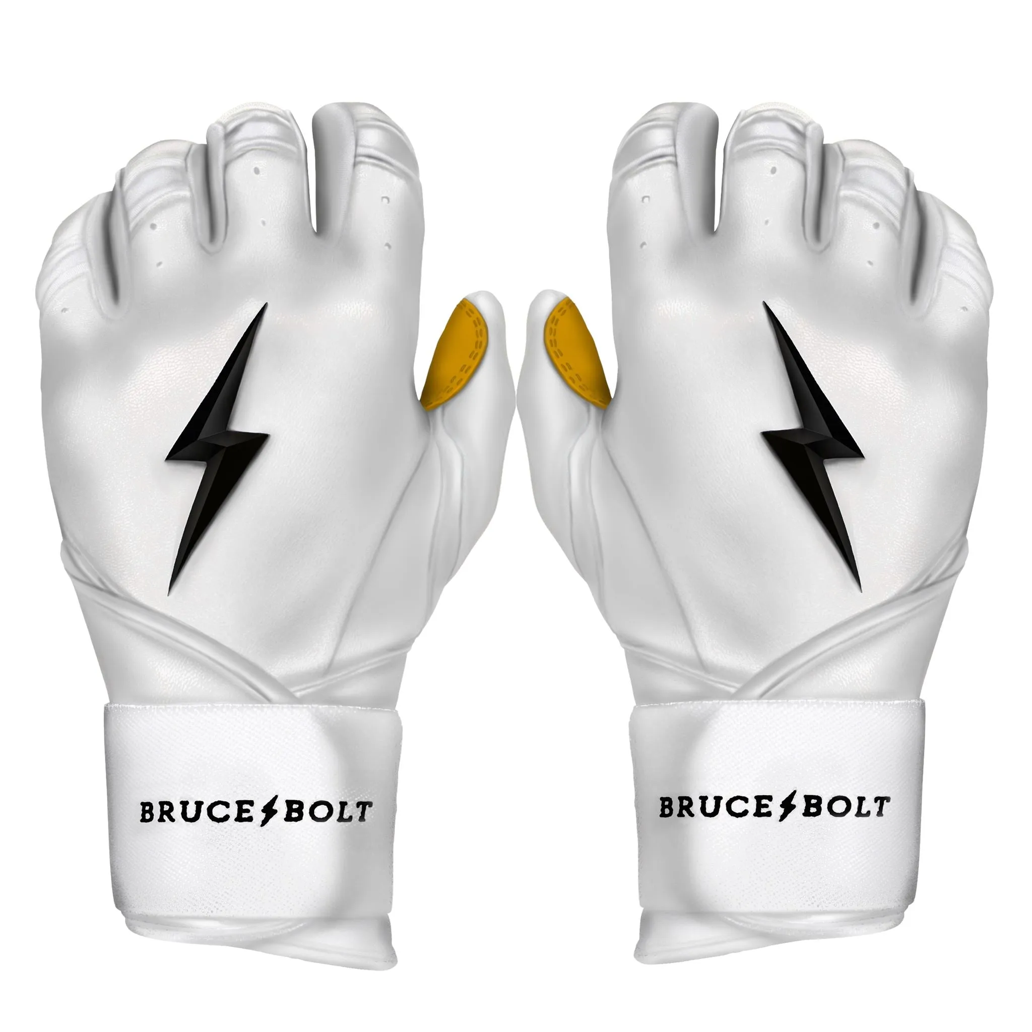 PREMIUM PRO Long Cuff Batting Gloves | WHITE