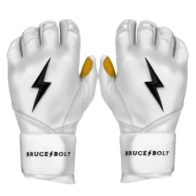 PREMIUM PRO Long Cuff Batting Gloves | WHITE