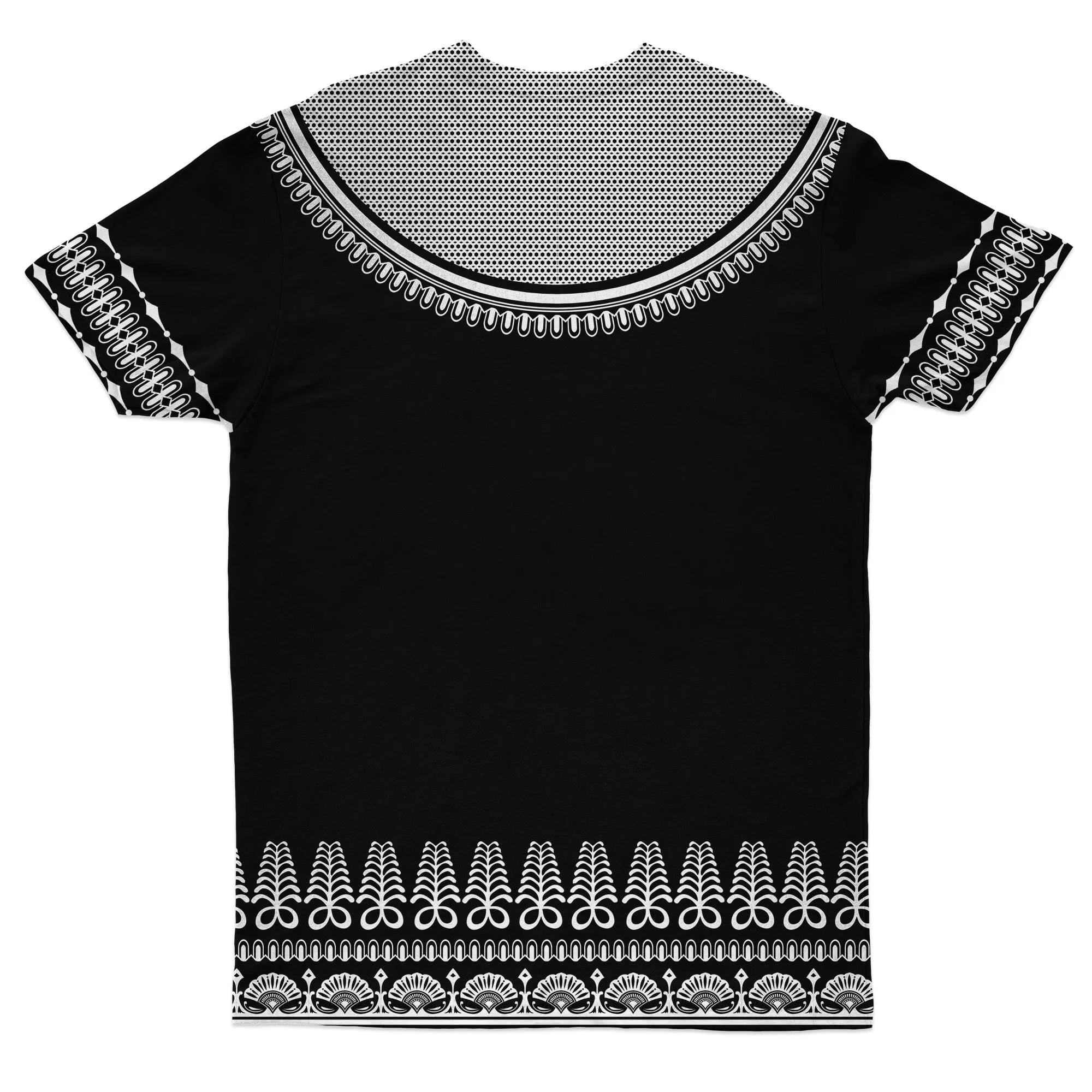 Printed Silver Dashiki T-shirt and Shorts Set