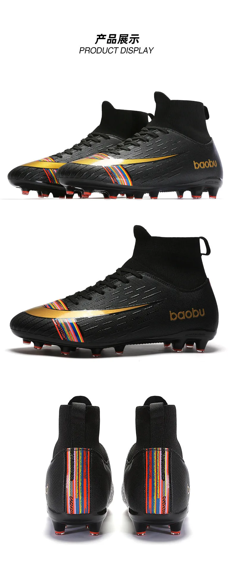 Pro High-Top Soccer Cleats for Adult, Training