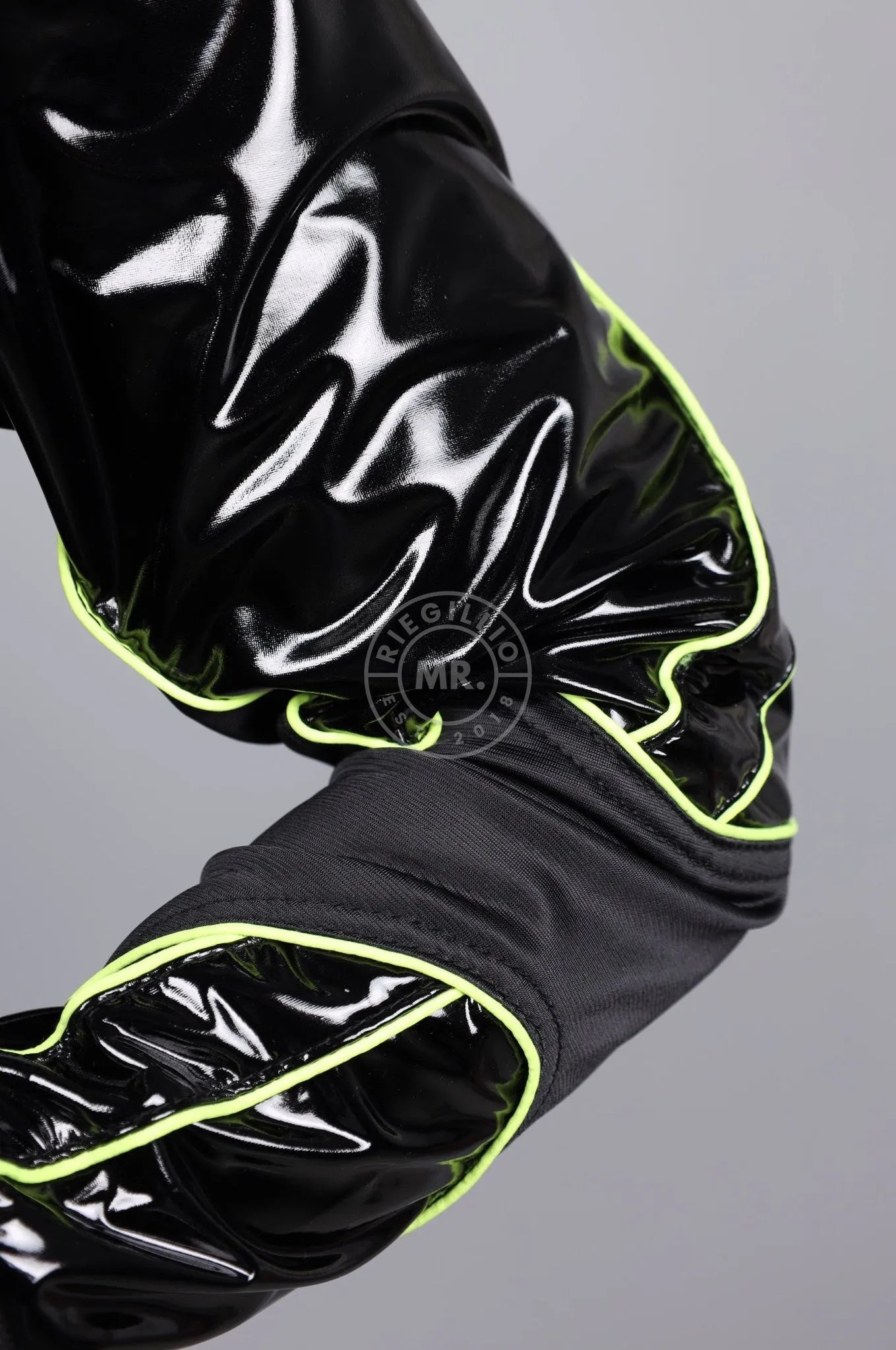 PVC 24 Tracksuit Jacket - Black with Neon Piping