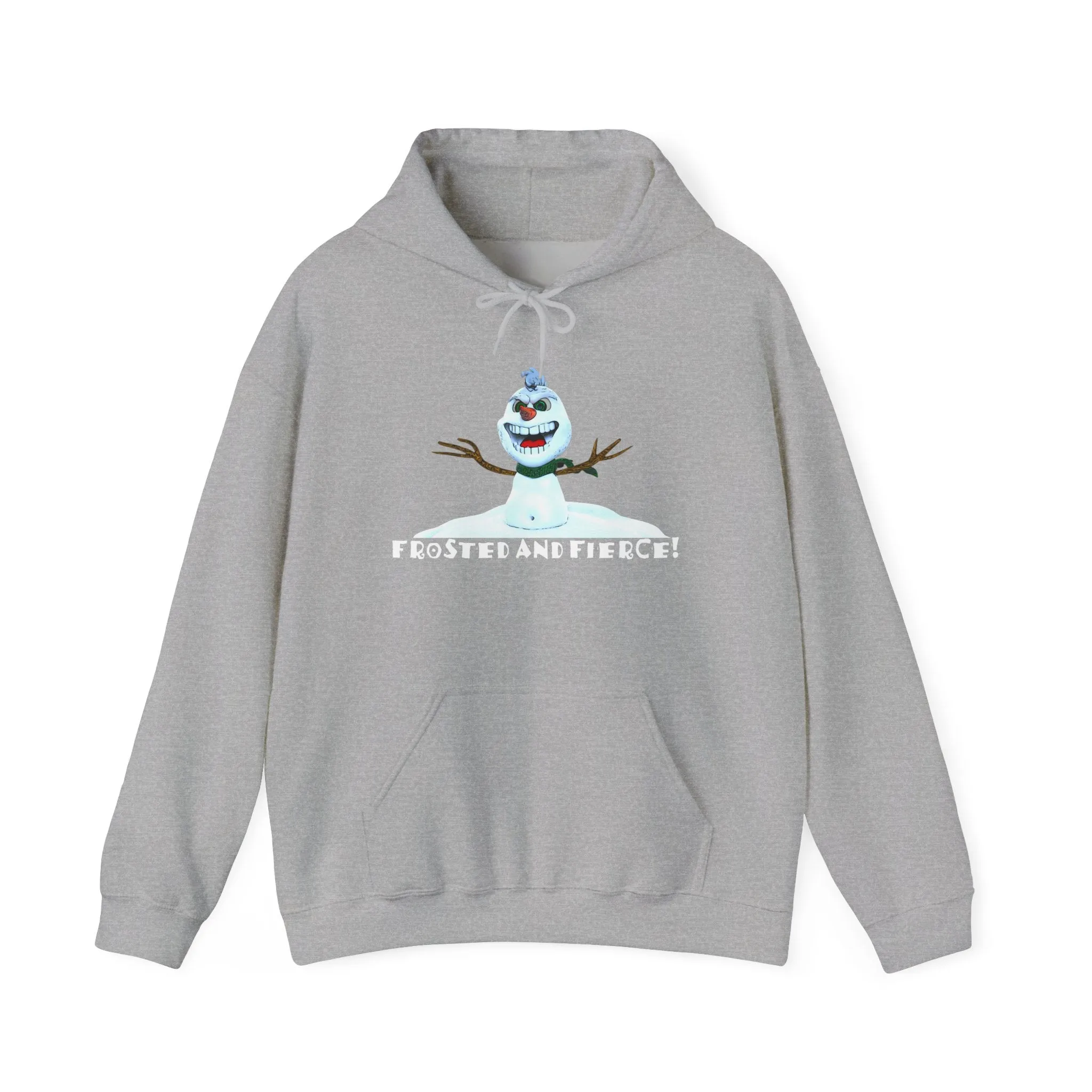 "Frosted and Fierce" Crazy Snowman Unisex Heavy Blend™ Hooded Sweatshirt