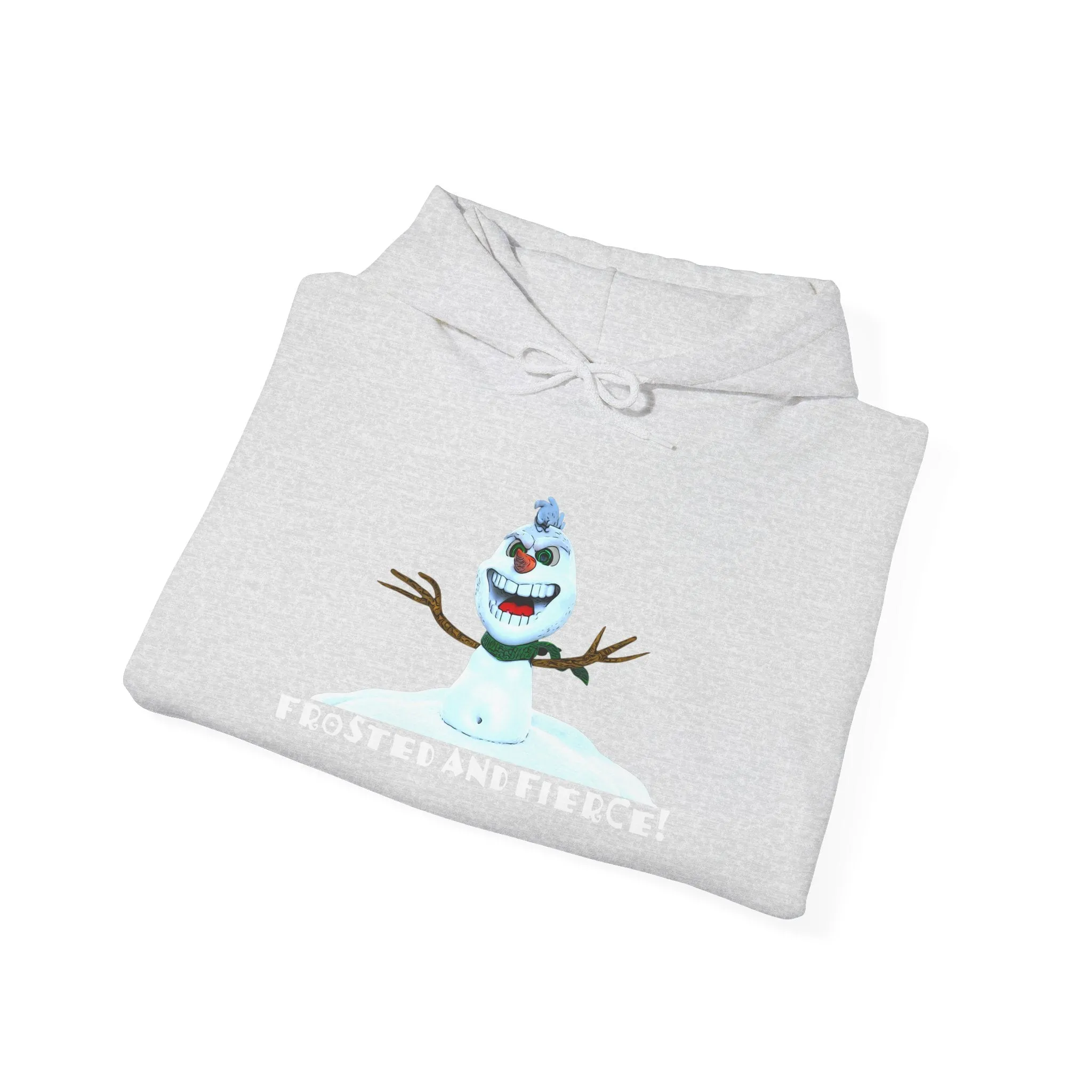 "Frosted and Fierce" Crazy Snowman Unisex Heavy Blend™ Hooded Sweatshirt