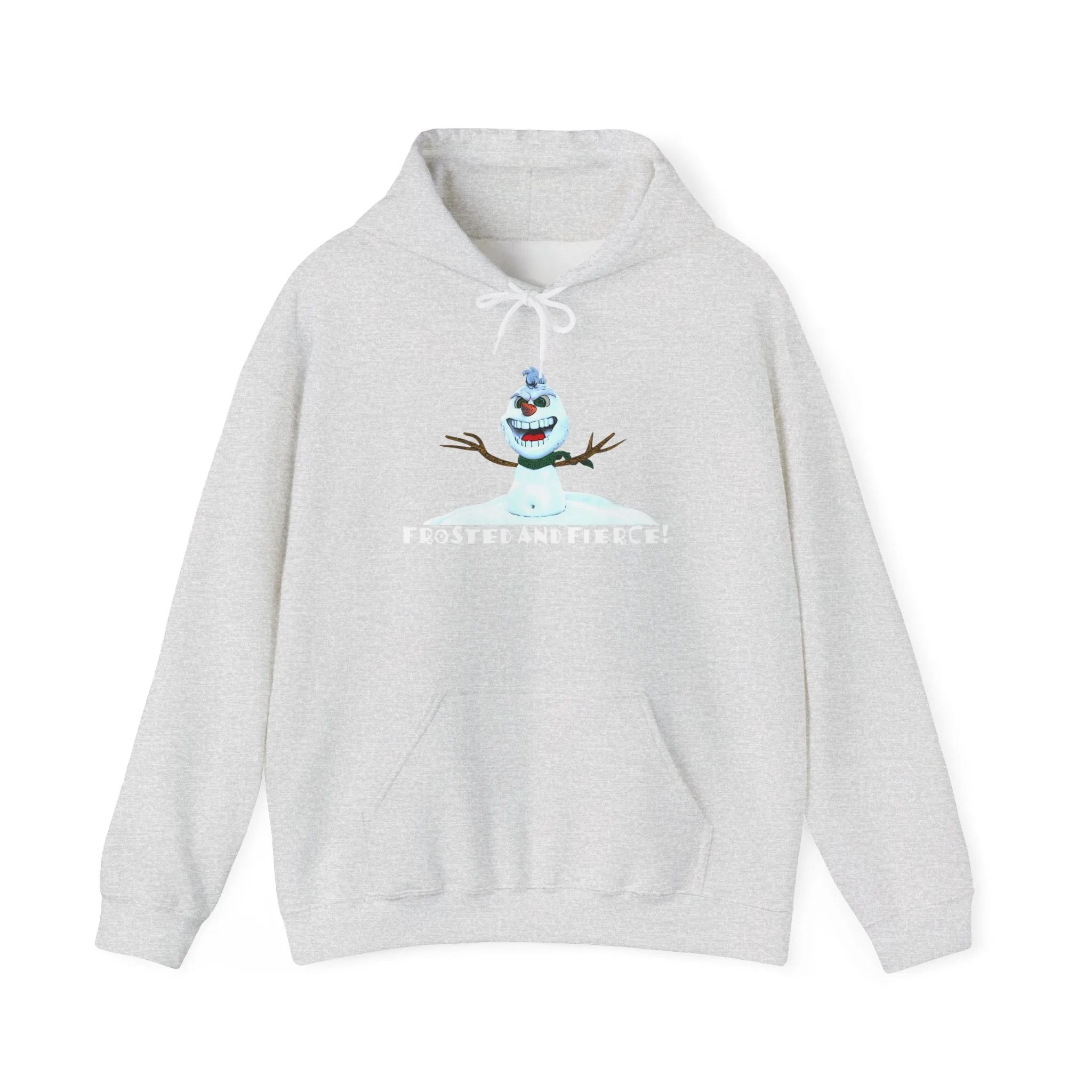 "Frosted and Fierce" Crazy Snowman Unisex Heavy Blend™ Hooded Sweatshirt