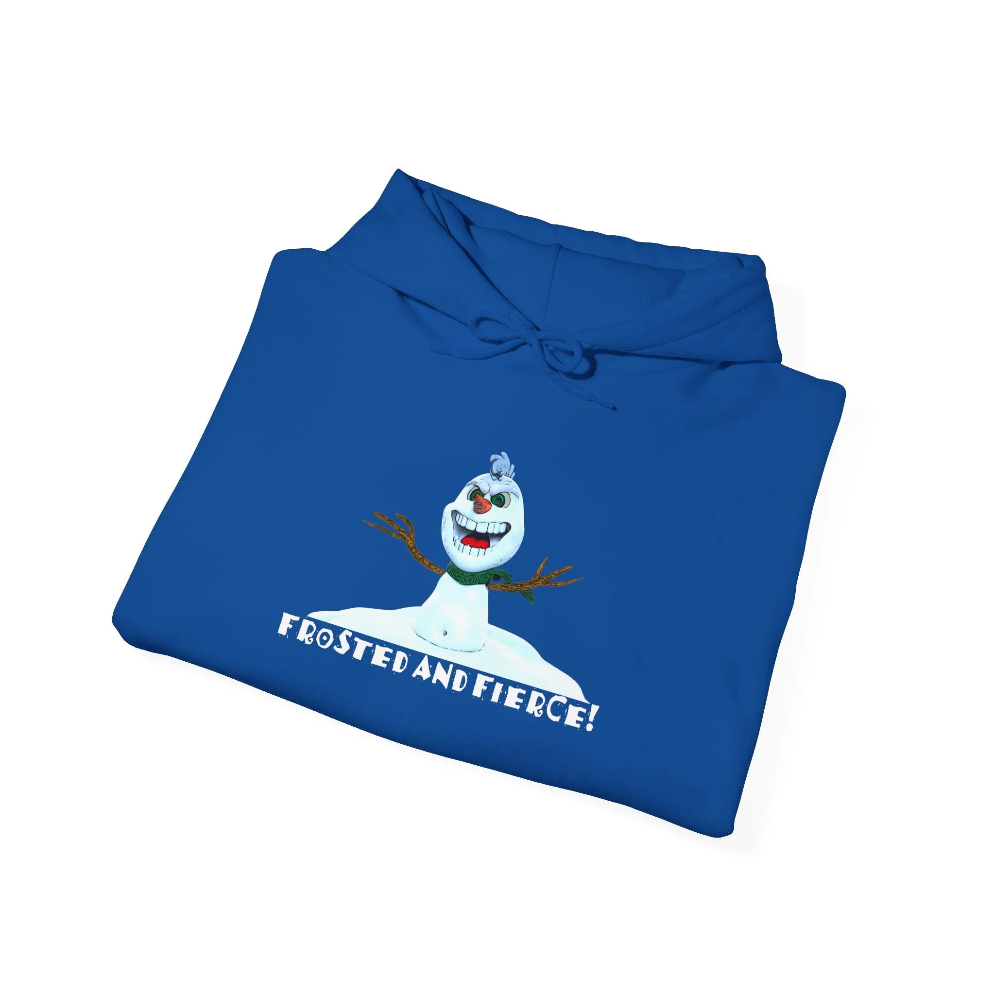 "Frosted and Fierce" Crazy Snowman Unisex Heavy Blend™ Hooded Sweatshirt