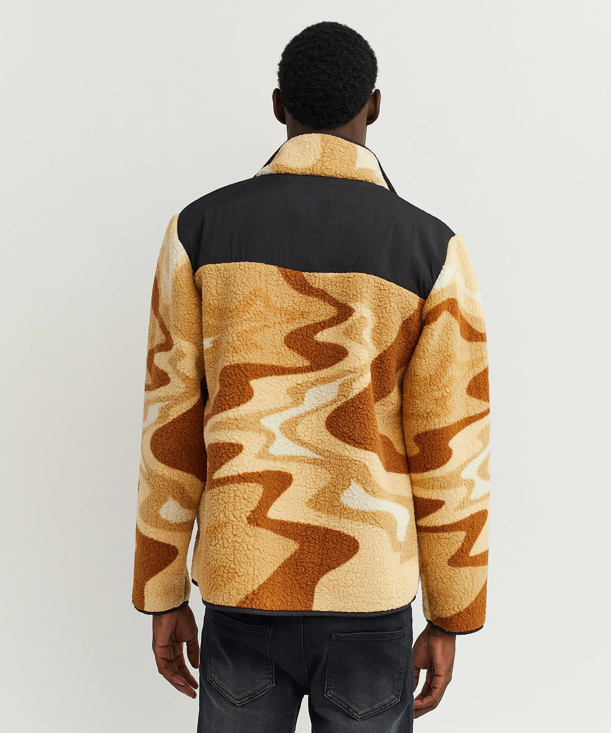 RB Series Sherpa Fleece Zip Up Jacket - Sunset