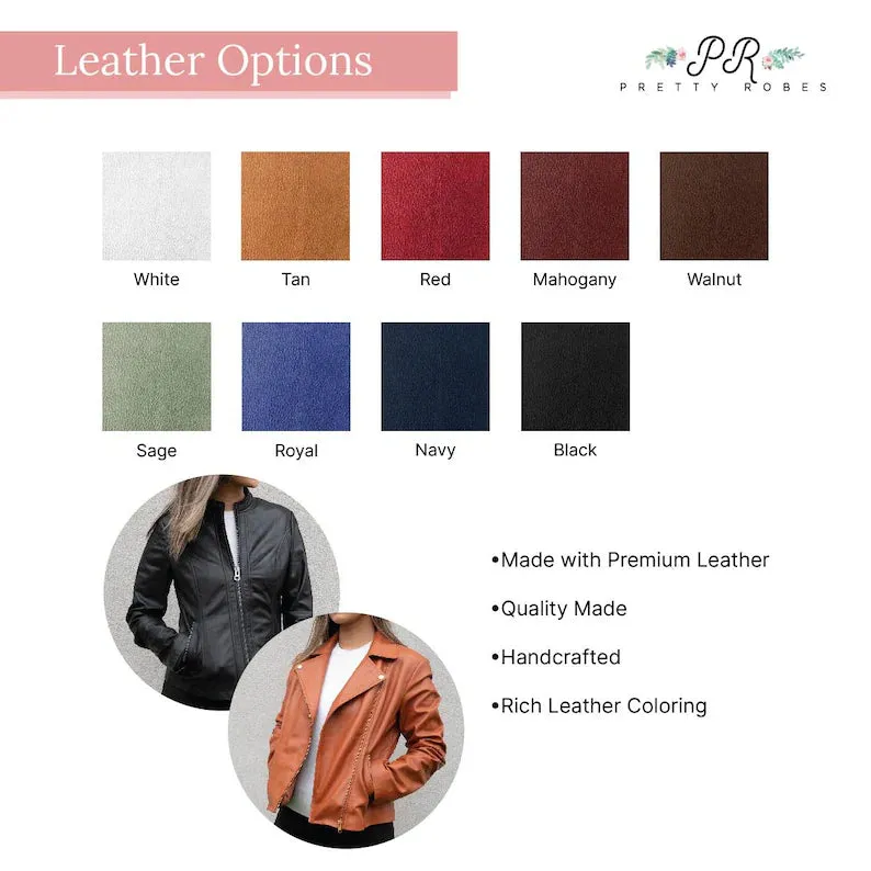 (Real Leather) Women's Leather Jacket Gift