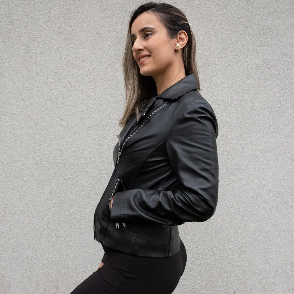 (Real Leather) Women's Leather Jacket Gift