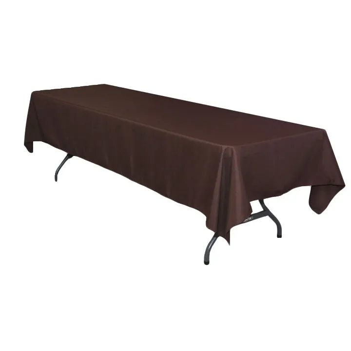 Rectangular Polyester Tablecloth 60"x126" - Chocolate Brown