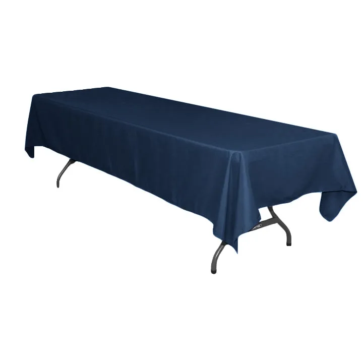 Rectangular Polyester Tablecloth 60"x126" - Navy Blue