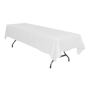 Rectangular Polyester Tablecloth 60"x126" - White