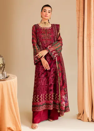 Red Chiffon Suit - Vasal Formals ’23 By Charizma | VSL-08