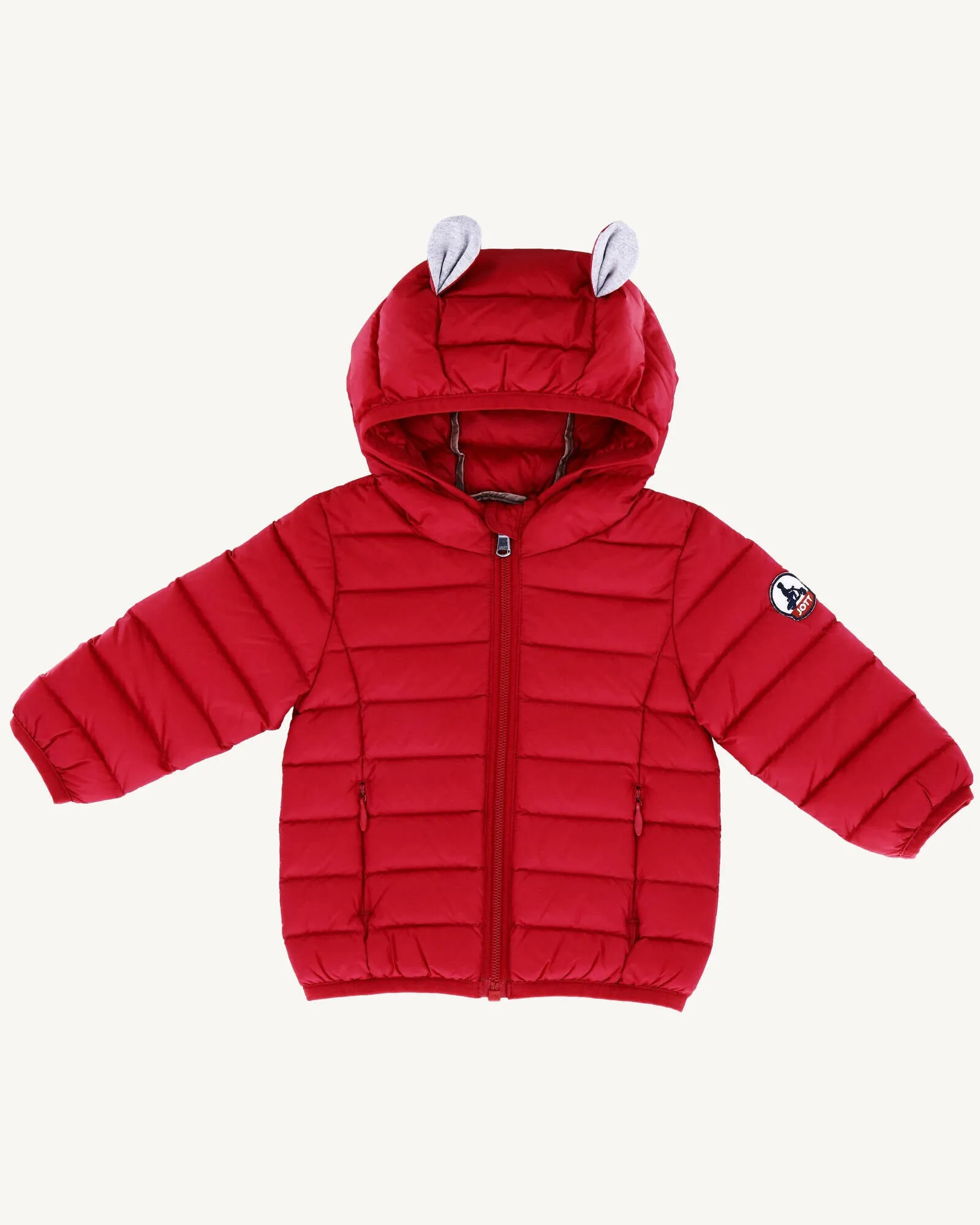 Red Hooded Down Jacket baby Mael