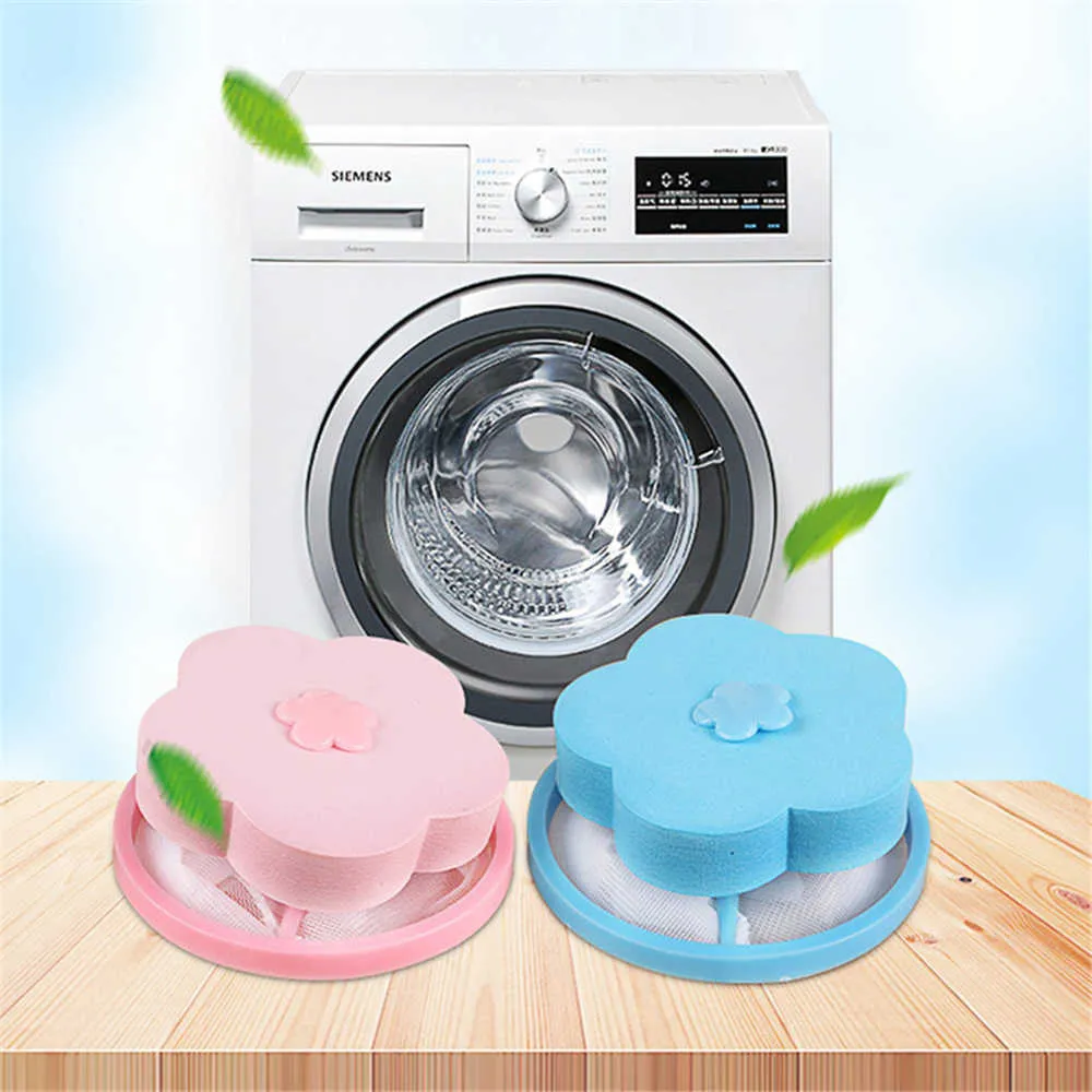 Reusable Flower Shaped Laundry Catcher Mesh Filter Bag for Washing Machines Clothes Cleaning Ball