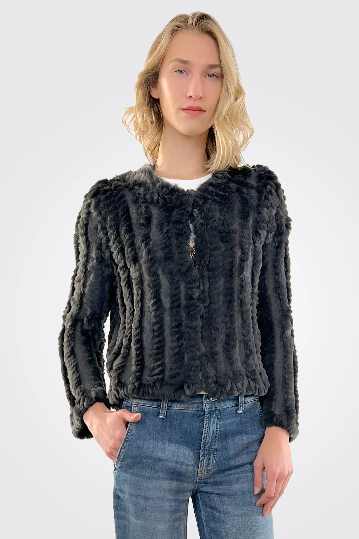 Rosa Fur Jacket - Shadow