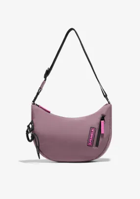 Round Nylon Crossbody Bag Pink   Custom Set Fuchsia