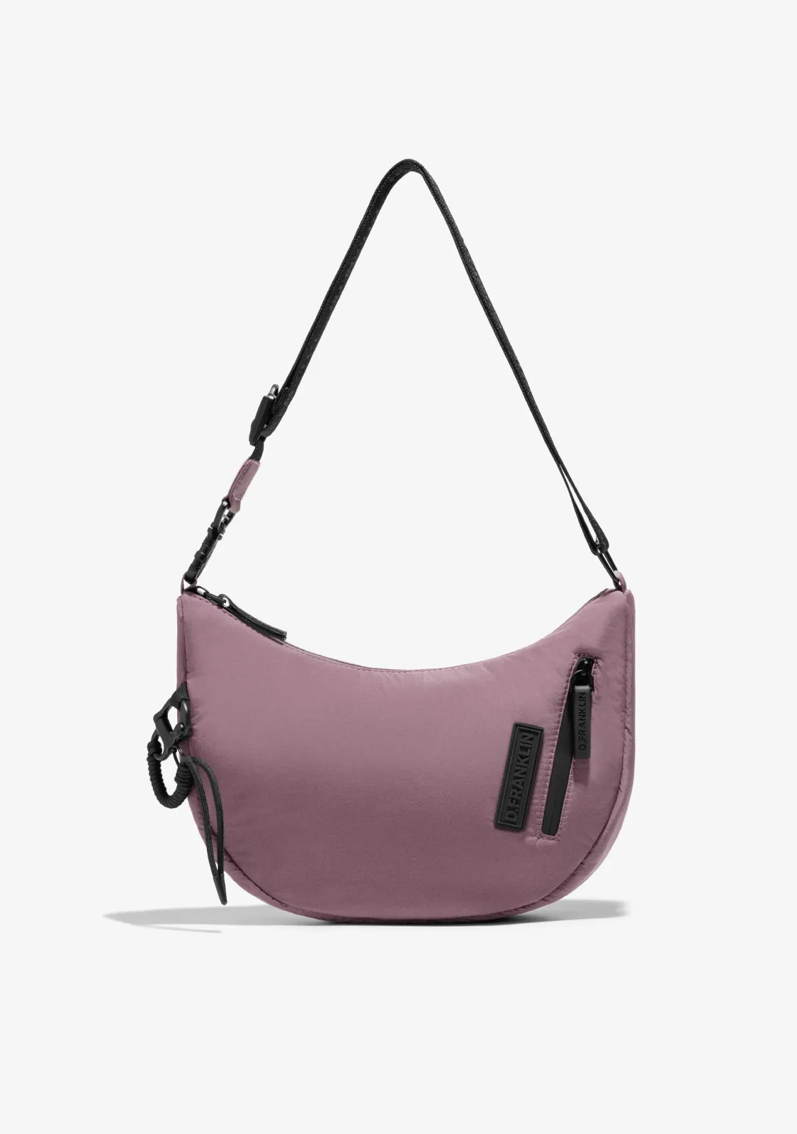 Round Nylon Crossbody Bag Pink   Custom Set Fuchsia