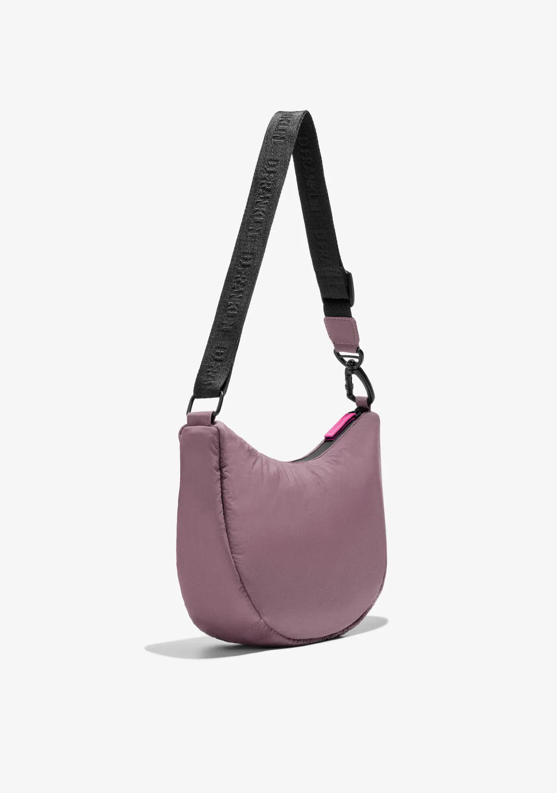 Round Nylon Crossbody Bag Pink   Custom Set Fuchsia