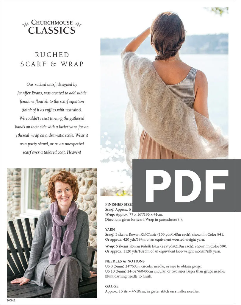 Ruched Scarf & Wrap Pattern