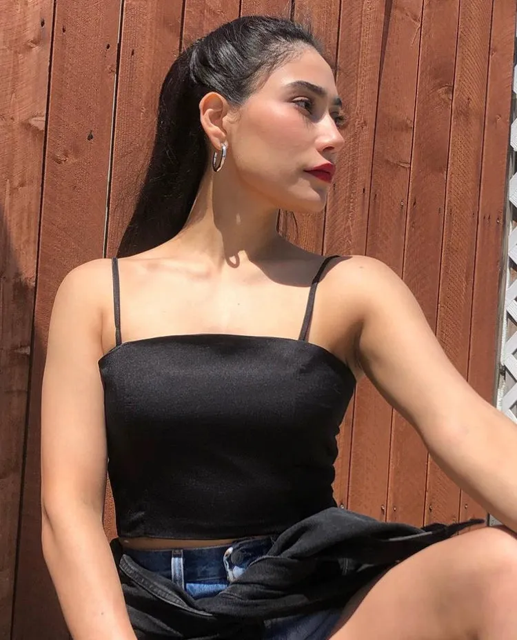 Satin crop top