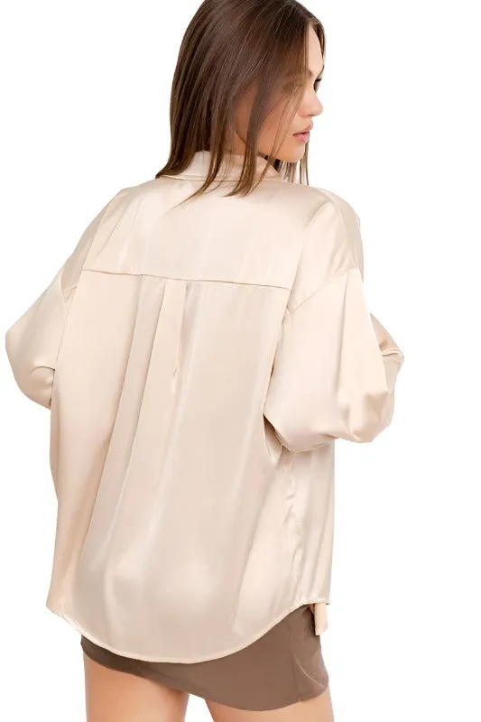 Satin Oversize Shirt