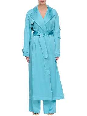 Satin Trench Coat (2S056A-N0699-BUTTERFLY)