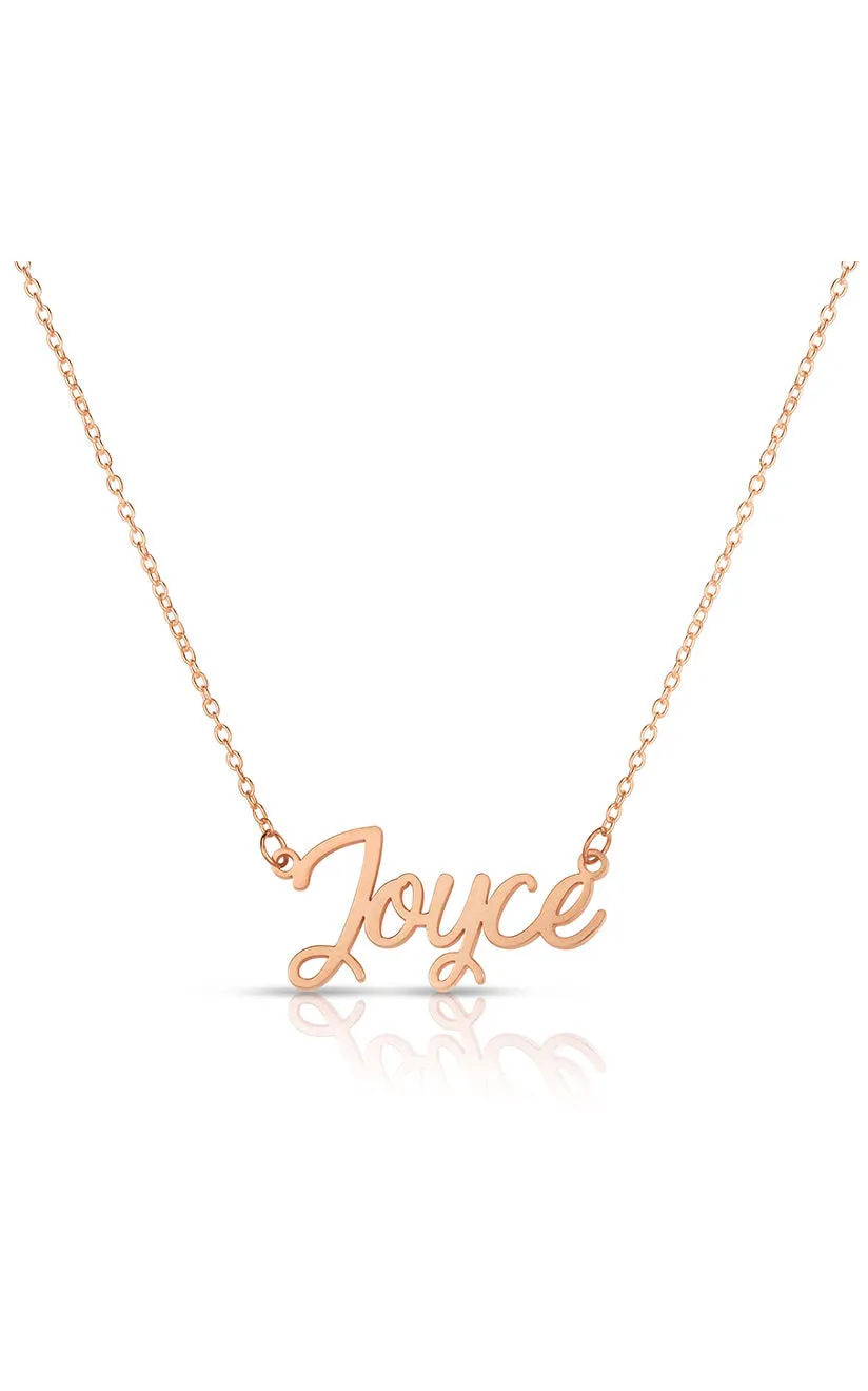 Script Nameplate Necklace