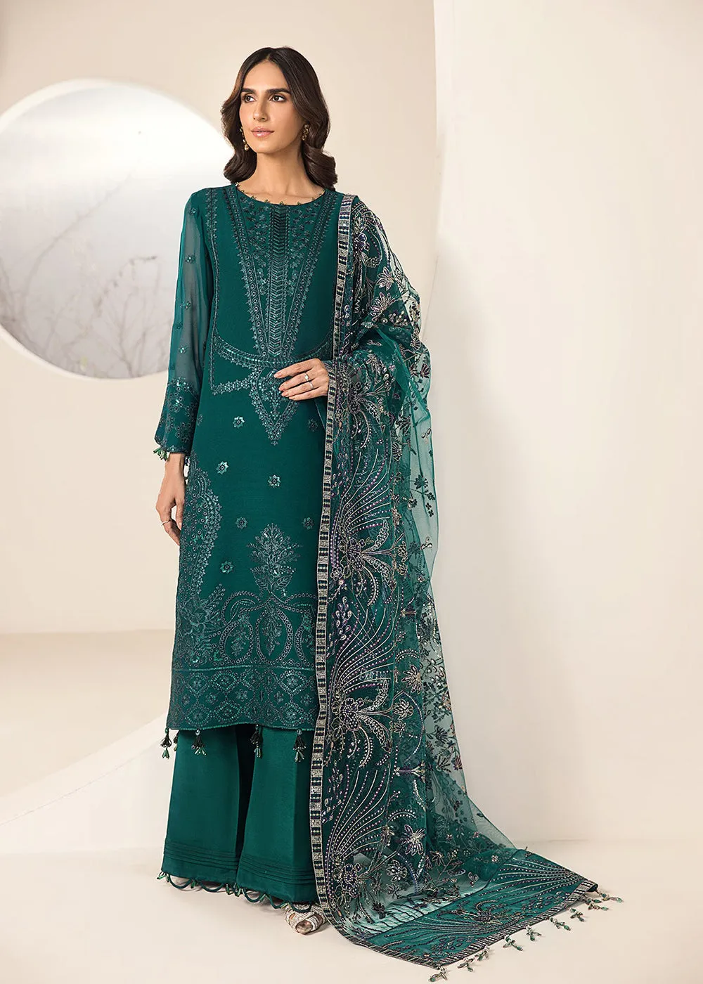 Sea Blue Formal Suit - Alizeh - Lamhay Formals '23 - V15D05 - Giza