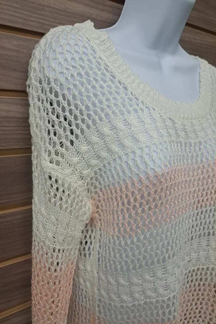 See Thru Crocheted Fringed Sweater