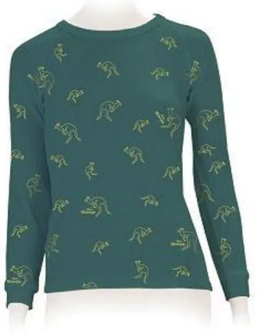 Sherpa Kids Thermal Top - Green Kangaroo