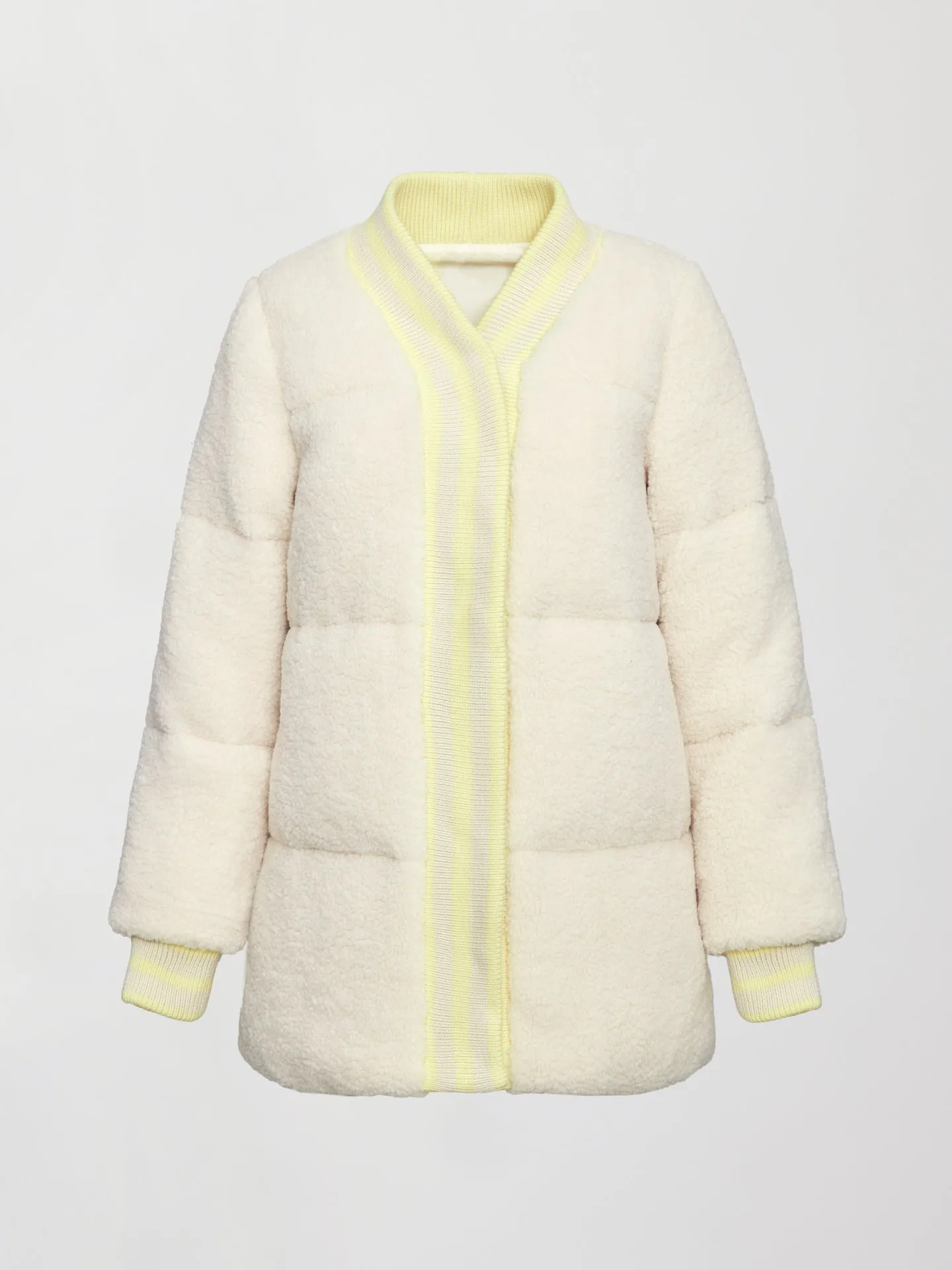 Sherpa Puffer Jacket - Natural Sherpa