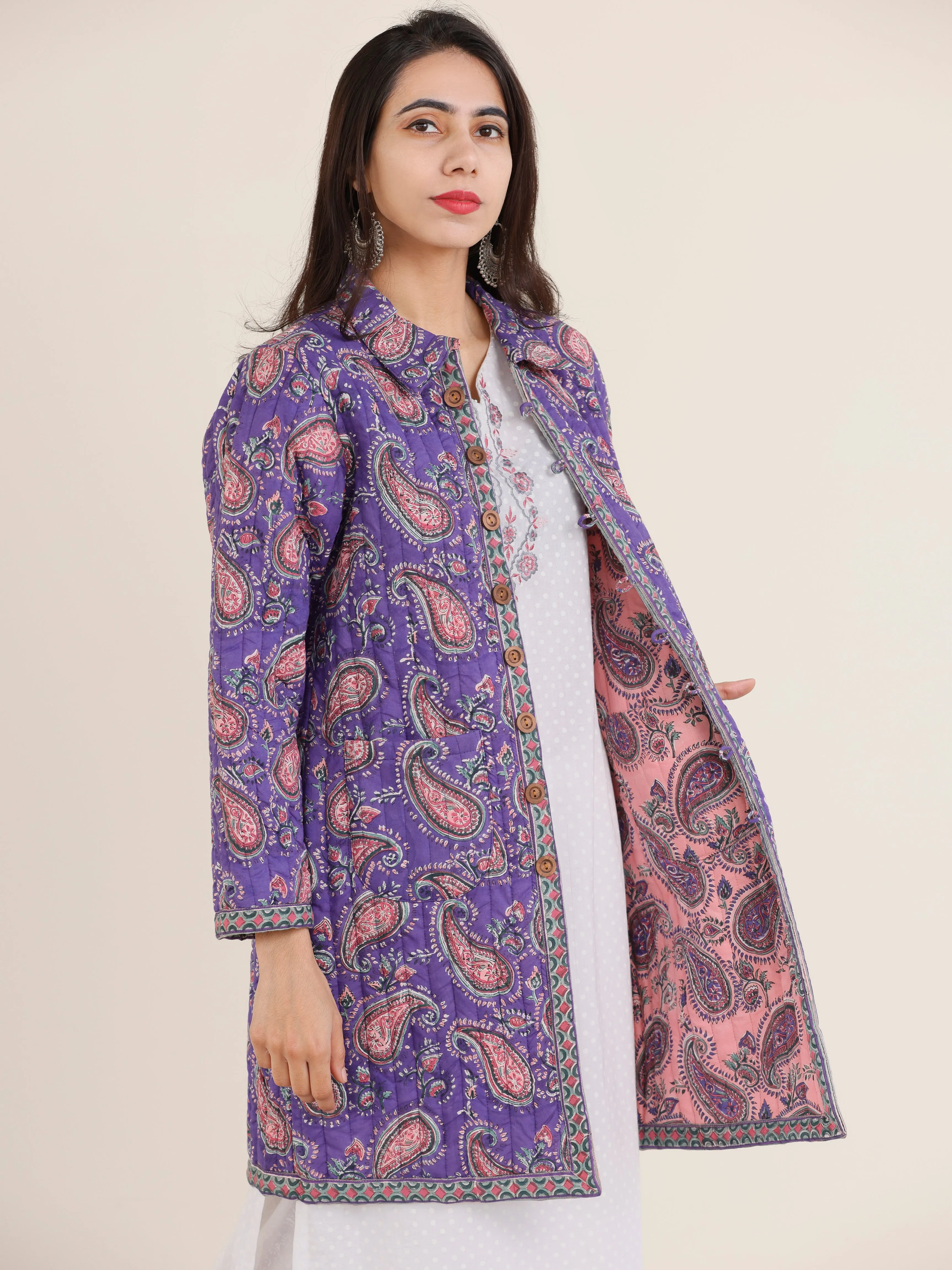 Shishir Navya Quilted Reversible Jacket