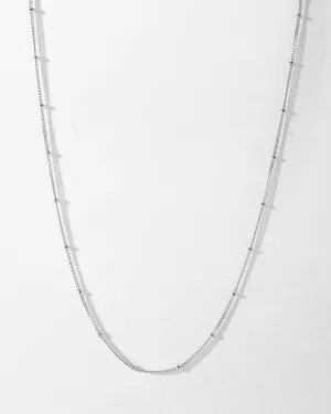 Short Ball Chain Necklace - Silver