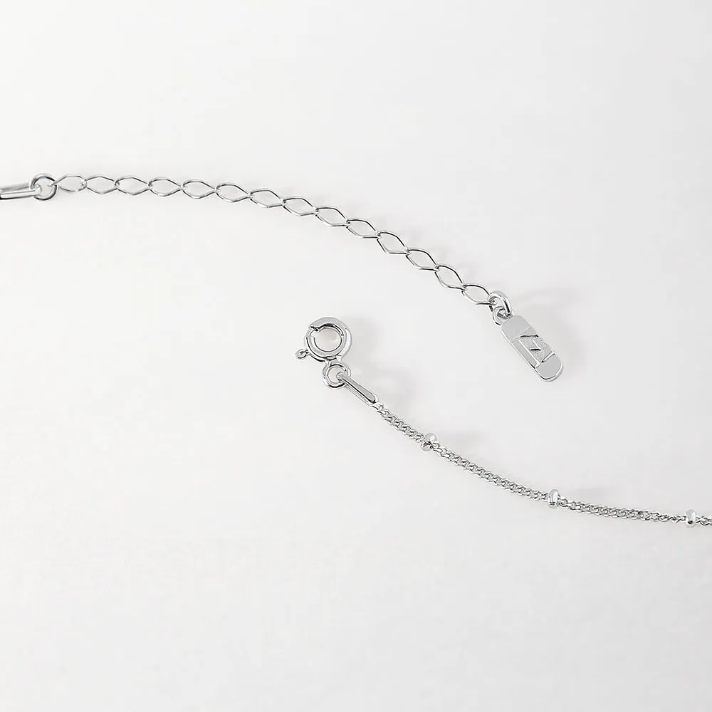 Short Ball Chain Necklace - Silver