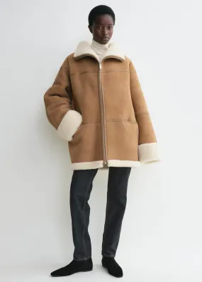 Signature shearling jacket biscuit